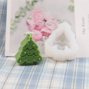 Silicone Mold Set Christmas Tree Reindeer Smiling Gingerbread Man for DIY Candle Soap Plaster Crafts Christmas Decoration Gift