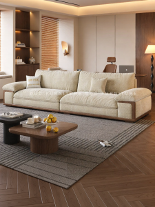 French Vintage Style Fabric Sofa Chenille Plush Cover Real Wood