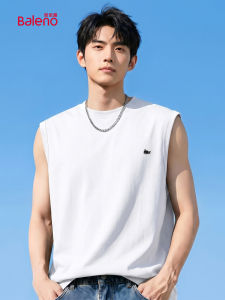 BALENO | White Mens Sleeveless T-shirt Cotton Sport