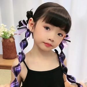 Ikat Rambut Palsu Kuromi 2 Pcs Aksesoris Anak Perempuan Set Kunciran Wig Fashion Korea HG KCR21