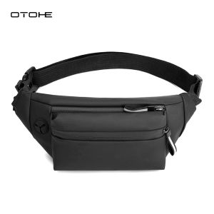 OTOHE Men's Chest Bag Waist Bag Large Capacity Shoulder Bag Wear-resistant Cross body Shoulder Pouch Purse Man Chest Bag Side Bag with Headphone Jack