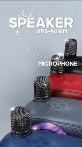 Asaki Bluetooth Speaker APS-4016M ลำโพงบลูทูธ/ไร้สายพกพา มีไฟLED เชื่อมต่อง่าย ไมค์ชัดปรับโทนเสียงได้ เสียงดัง เบสแน่น