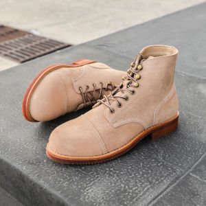 Retro High Top Large Size Combat Boots for Men