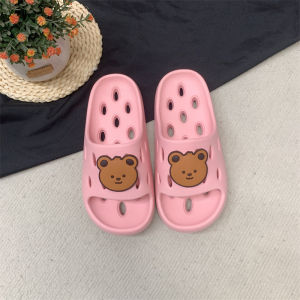 Quick Dry Summer Cartoon Panda Hollow out Soft Bottom Childrens Indoor Slippers Home Bathroom Slippers Comfortable Casual Slippers