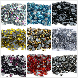 ss3ss4ss8ss12ss34 Hot fix Rhinestone Glitter Strass Flatback Glass Crystal Hotfix stones Iron on Rhinestones For Garment