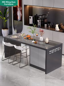 MINGDUO | Island Kitchen Table Sink & Induction Cooker Modern Luxurious