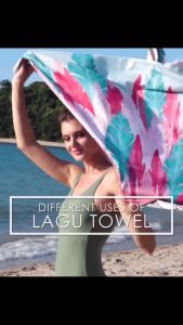 LAGU Microfiber Beach Towels - Mermaid Collection - MER03 | Lounge Mat Cover Up Sarong Halter Dress Headwrap