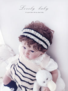 Soft Elastic Baby Girl Headwear Cute Infant Hairband Black White Autumn Winter Toddler Child Fashion Accessory Baby Hair Ornament