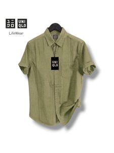 Kemeja Pendek Pria Casual Kemeja Lengan pendek formal Bahan Katun tuwil