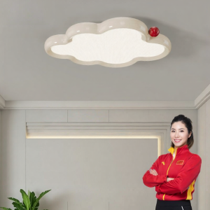 HUANGJIANG | Creamy Style Simple Fashion Full Spectrum Eye-Protection Ceiling Light