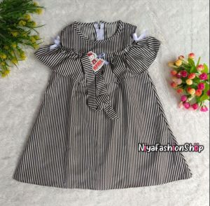 Model Baru Dress bonus bandana 1 -3 tahun dress sabrina bando free dress anak perempuan 1 3 tahun / pilih warna