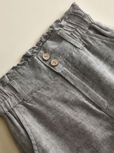 กางเกงขายาวทรงหลวมเอวสูงสีเทาสำหรับผู้หญิง กางเกงขายาวทรงตรงลำลอง ทรงหลวม ทรงเข้ารูป ฤดูใบไม้ผลิและฤดูร้อน 2025