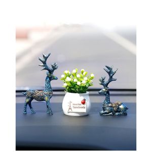 Set Mô Hình Hươu Vạn Dặm Bình An Trang Trí Taplo Xe Hơi Xe Ô Tô