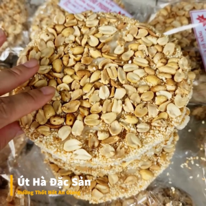 Kẹo Đậu Phộng Bánh Tráng Đà Nẵng – Combo 4 Miếng Size Nhỏ 14cm – Kẹo Giòn Thơm Béo Bùi - Út Hà Đặc Sản