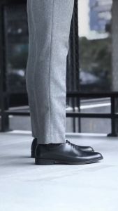 Kenzios BASE Whole Black Sepatu Kerja Formal Pria Kulit Asli