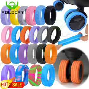 Polocat 🔥hot sale🔥4/8PCS Luggage Wheels Protector Cover Silicone Trolley Case Silent Caster Sleeve Universal Reduce Noise For Travel Suitcase Kits