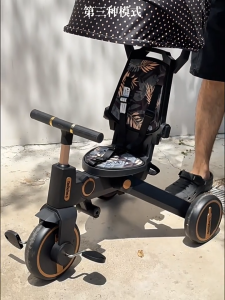 Xe đẩy ba bánh trẻ em du lịch Bebehoo dành cho trẻ em từ 1-6 tuổi nhẹ có thể gấp lại đi máy bay ghế xoay 360 độ