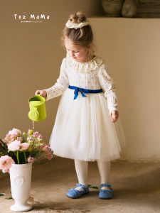 toz mama | Knitted Flower Lace Children Dress