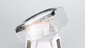 Safety Glasses Over GlassesANSI Z87.1 Lenses with Anti-Fog & ScratchSide Protection Adjustable Protective  Model HM6