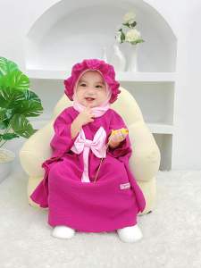 Kaftan Humaira by Zahra Kaftan Bayi bonus hijab topi