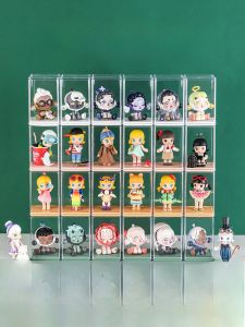 Acrylic Display Stand Single Bubble Dustproof Storage Box for Figurines Collectibles Storage Organizer Home Decor Accessories
