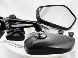 Motorcycle Side Mirror Street King Anti-glare Street King Adjustable Blue Lens Made IN Thailand
