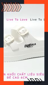 Dép nữ quai ngang đúc liền khối siêu nhẹ đế cao 6cm DUWA - Hàng chính hãng - LN521