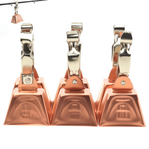 Fishing Bell Alarm Stainless Steel Bite Alert with Copper Finish for Casting Rod Loud Sound Fishing Accessories