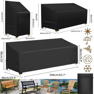 Waterproof Patio Chair Dust Covers Garden Furniture Protect Outdoor Sofa Rain &UV Covers for Lounge Lawn Deep Seat Bench 