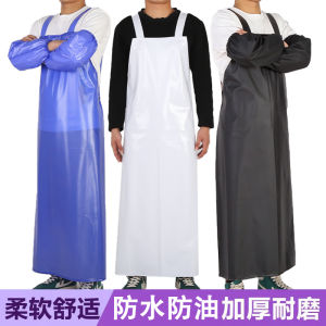 Váy Bảo Hộ PVC Dày Chống Thấm Nước Chống Dầu Chống Axit Chống Mài Mòn Cho Nam Và Nữ Váy Bảo Hộ Vai Đôi Dài