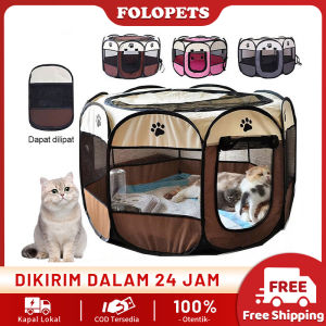 FOLOPETS Tenda Kucing Portable Tenda Lipat Kucing 8 Panel Untuk Hewan Pagar Kucing Kandang Kucing