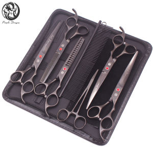 Pet Grooming Scissors Set - Professional Dog & Cat Grooming Stainless Steel Sharp Multi-Piece Ergonomic Handle Durable Trim