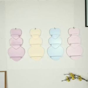 Heart Pink Wooden Storage Shelf
