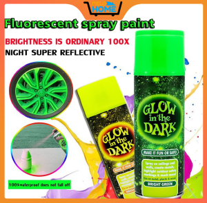 Melo home Fluorescent green spray paint 100x Super reflective paint for motors glossy neon glow paint for car
