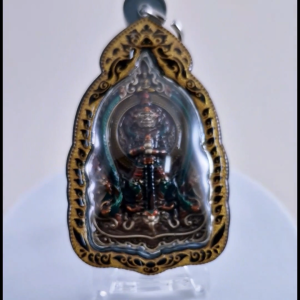 Taowessuwan Lang 7-headed Phaya Naga (Paya Nak) Roon Jao Sua Lanna. Copper with Longya. Laser casing.