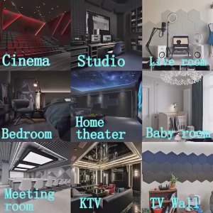 With Adhesive Backing Soundproof Cotton Wall SIZE:30CM*30CM-10MM Bedroom Household Soundproof Wall Sound-absorbing Material Thickness Can Be Directly Mounted On The Wall、Display cabinet protective cotton