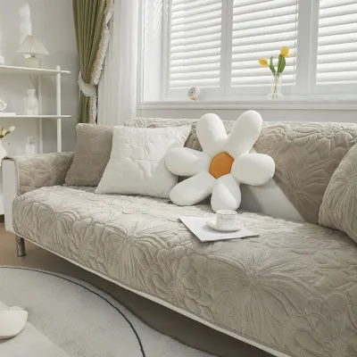 Modern Simple Anti-slip Crystal Velvet Sofa Cushion