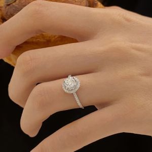 Nhẫn Mẫu Cặp Đôi Đặc Biệt Thiết Kế Cá Tính Thời Trang Phong Cách Lạnh Lùng Sành Điệu Ngón Trỏ 1 Carat Đá Zircon Siêu Giả Mẫu Thường Ngày