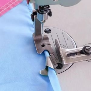 Curved Scroll Hemmer Foot 3.2-9.5mm Hem Pull Tube Presser Foot for Silk Chiffon Crimping Industrial Sewing Machine Accessories