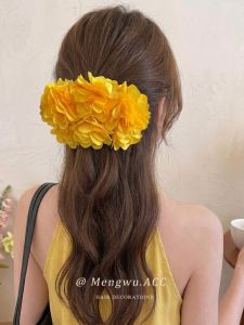 MENGWU | Fluffy Large Flower Hair Clip
