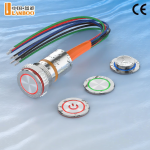 LANBOO | Công Tắc Nút Nhấn Kim Loại Chống Nước Tự Khóa Dòng Cường Độ Cao 16mm