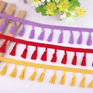 10 Yards Tassel Lace Ribbon DIY Handmade Craft Accessories Fringe Cotton Lace Trim Ribbon Sewing Dress Garment Curtain Wholesale