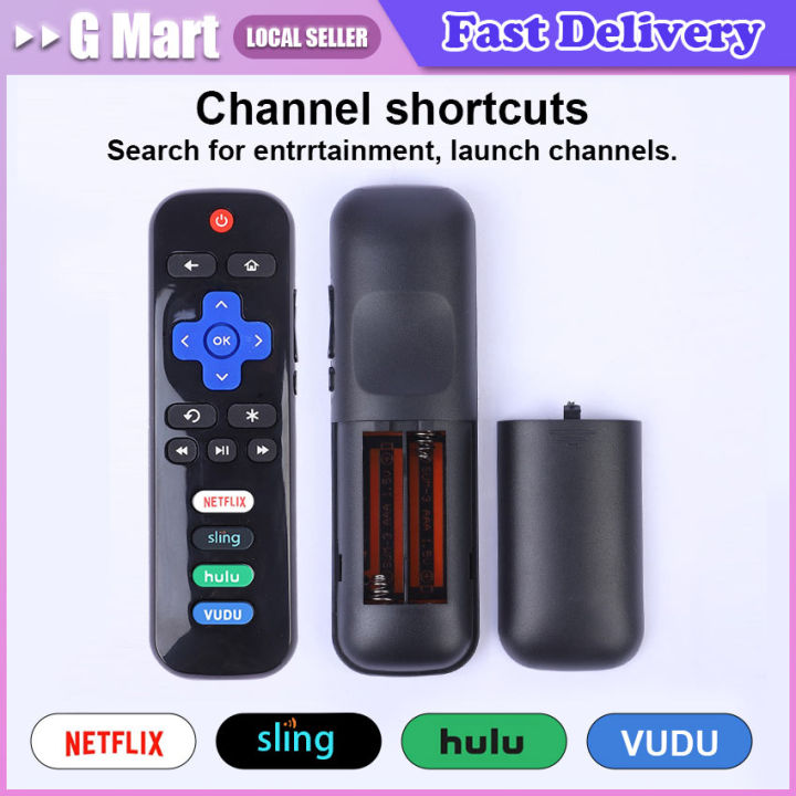 ⭐【LazTop Seller】Universal Remote Control Compatible for Roku TV Controller with Shortcut Buttons Replacement Directly Use ROKU-TC-RC-10# 2#