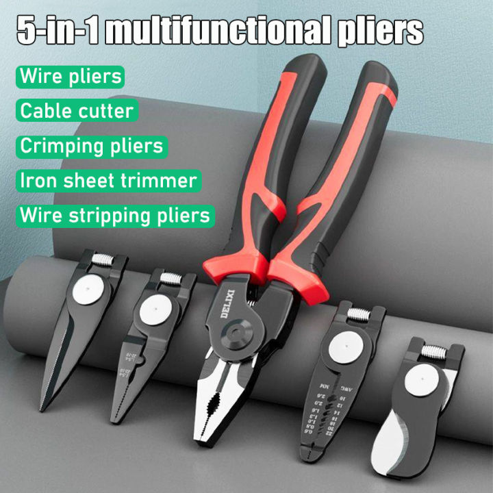 Versatile 5 in 1 MultiPurpose Tool Kit with Linesman Plier Wire
