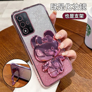 Huawei Mate 11 Silicone Case with Stand Soft Back Cover Full Protection Shockproof 5G Phone Shell Womens Model with Tempered Glass Gift