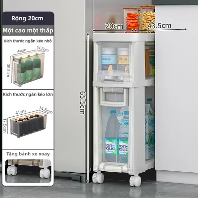 TIJU | Tủ Lưu Trữ Khe Hở Siêu Mỏng Có Ngăn Kéo