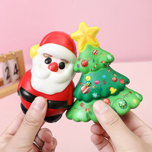 Merry Christmas Santa Claus Xmas Tree Squeeze Bounce Toys New Year Gifts Snowman Doll Chrismas Party Decor Supply Pitana Fillers
