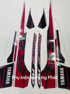 Bộ tem decal dán xe máy Yamaha Sirius RC 2024 màu đỏ đen zin thái siêu đẹp