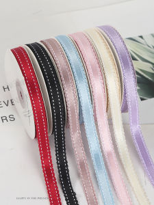 ริบบิ้นผ้าซาตินขอบลูกไม้ DIY งานฝีมือ ของขวัญ กลุ่มดอกไม้ บรรจุภัณฑ์ ริบบิ้นเสื้อผ้า ริบบิ้นสีสันสดใส ริบบิ้นผ้าฝ้าย