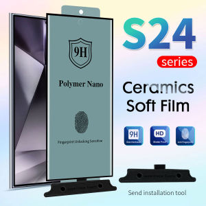 Full Glue Clear Curved Ceramic Tempered Glass For Samsung Galaxy S25 S24 S23 Ultra S22 S21 S9 S8 Plus Note 10 Plus 5G 8 9 Note 20 Ultra Full Cover Screen Protector Film